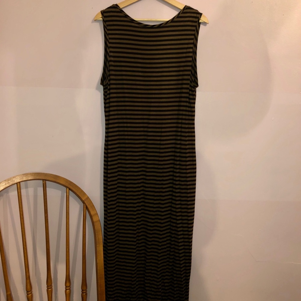 Striped maxi tank dress